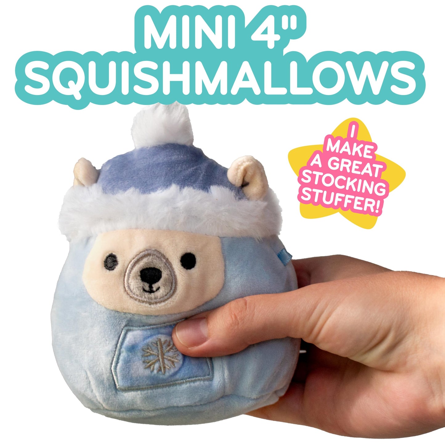 Squishmallows 4-Inch Mystery Capsules (3-Pack) Official Jazwares Mini Plush - Soft Collectible Toys