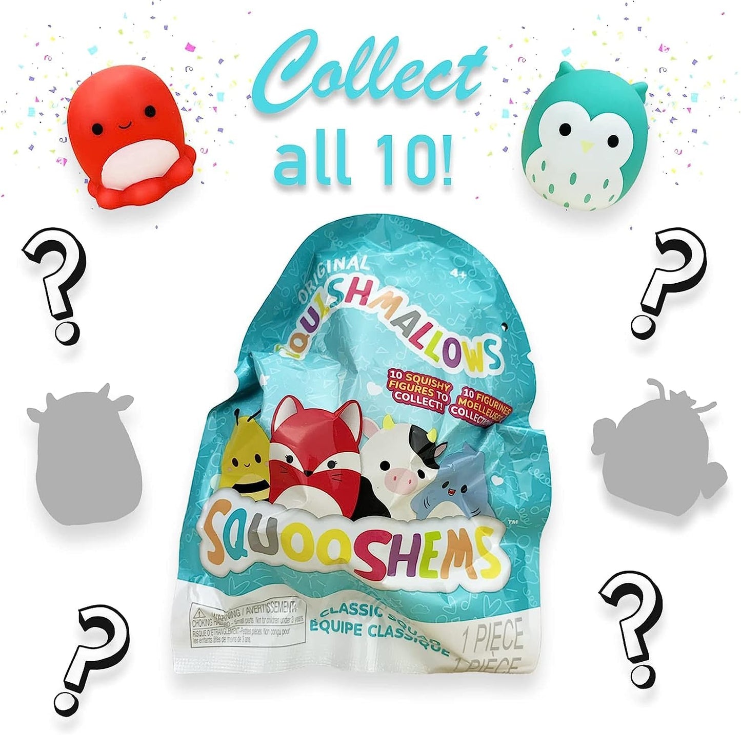 Squishmallows Squooshems Blind Pack 1x Single Pack – Collectible Squishy Plush Toy