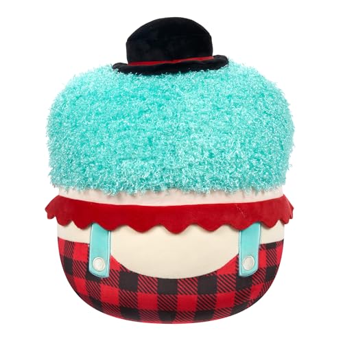 Squishmallows Original 12-Inch Ukee Clown Plush – Teal Hair, Black Bowler Hat | Official Jazwares