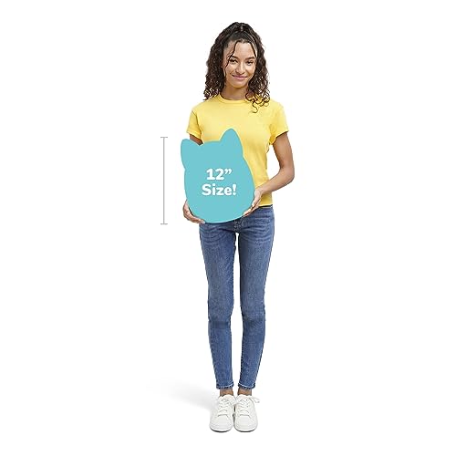Squishmallows Original 12-Inch Ukee Clown Plush – Teal Hair, Black Bowler Hat | Official Jazwares