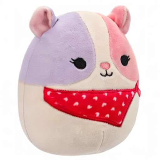 Squishmallows 5-inch Valentines Niven the Guinea Pig with Bandana – Soft Plush Toy
