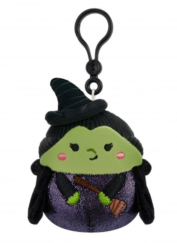 Squishmallows Wicked Elphaba 3.5-Inch Clip-On Plush | Collectible Witch Character