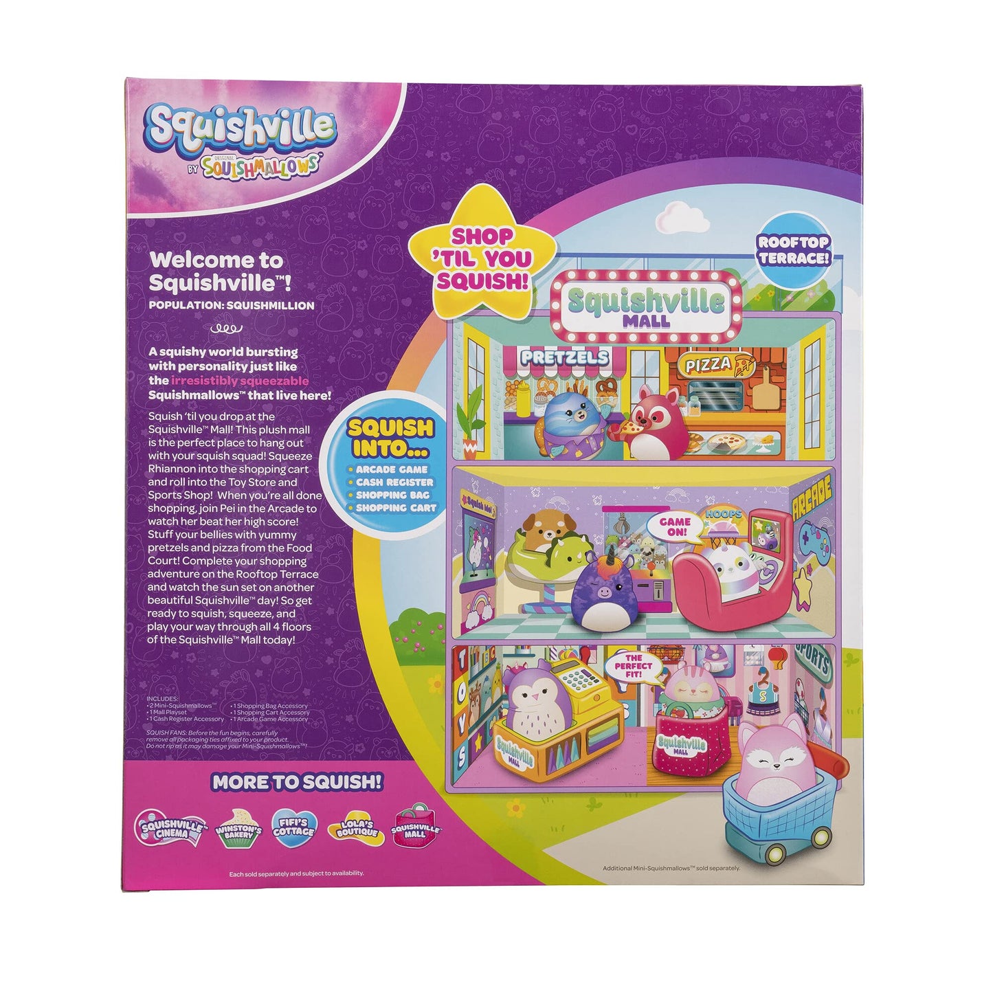 Squishville Mall-Two 2-Inch Mini Plush Characters – Amazon Exclusive Play Set