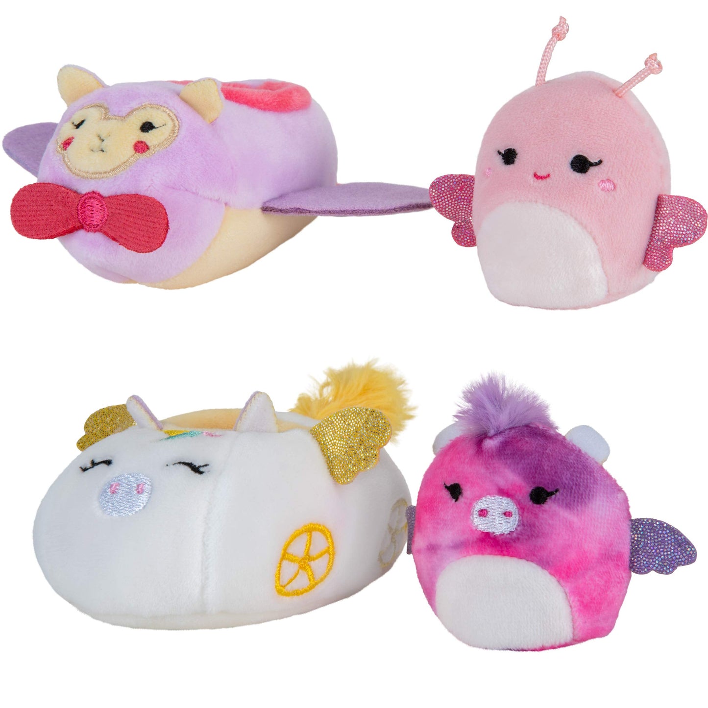 Squishville by Squishmallows Maribel in Plane & Willow in Carriage 2-Inch Mini-Squishmallows