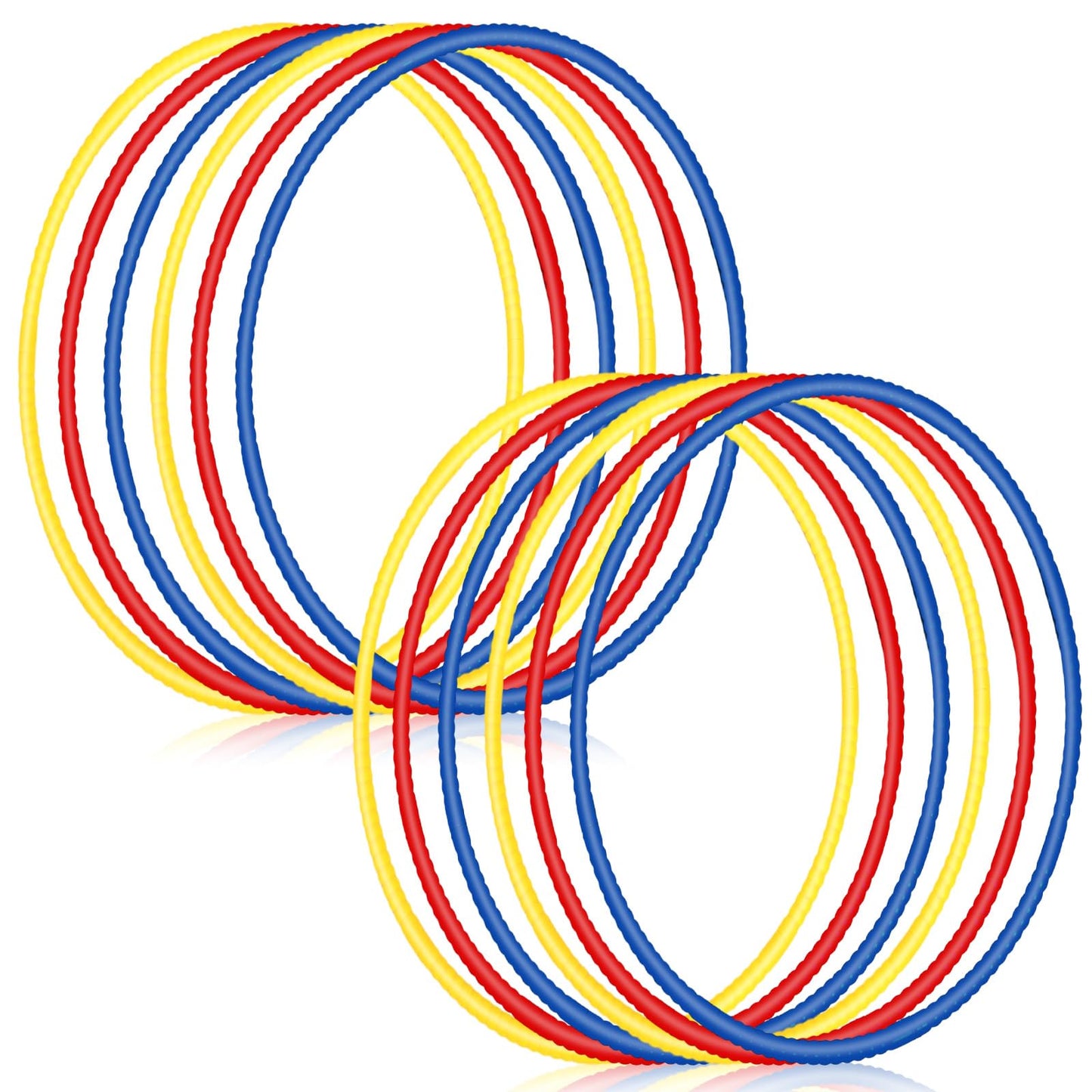 Sratte 12 Pcs Adjustable Detachable Hoop Ring – 28in Red Blue Yellow