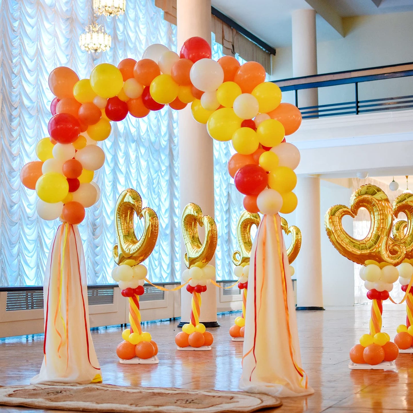 Sratte 6 Sets Balloon Column Stand Kit - 6.6 ft Adjustable Balloon Tower for Weddings & Parties