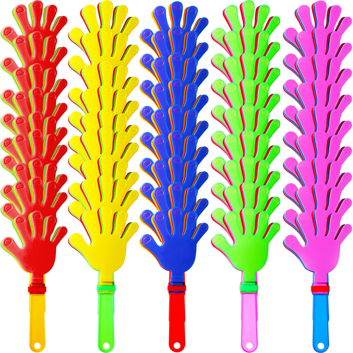 Sratte 80 Pcs Hand Clappers Noisemakers – 7.5 Inch Bulk Party Favors