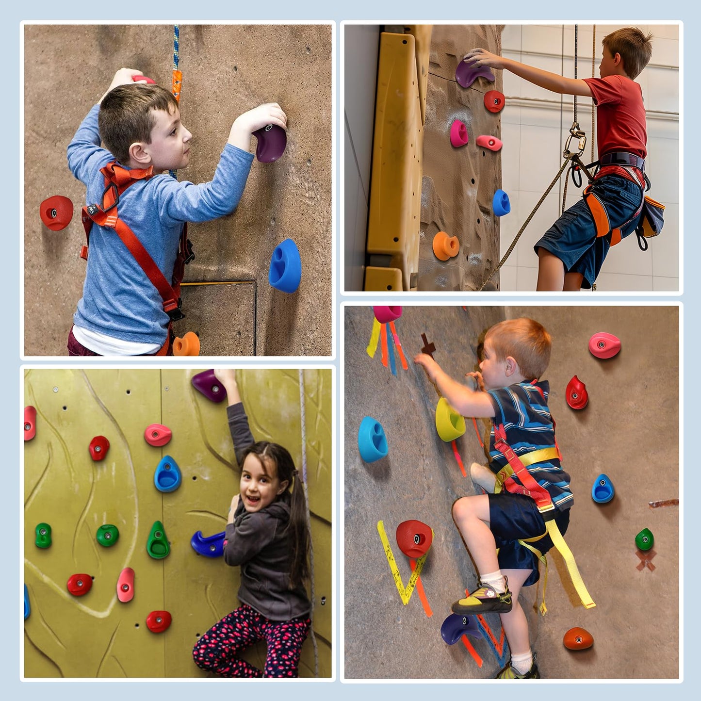 SREHRLY 32-Piece Rock Climbing Wall Holds — Indoor/Outdoor Kit Up to 230 lbs