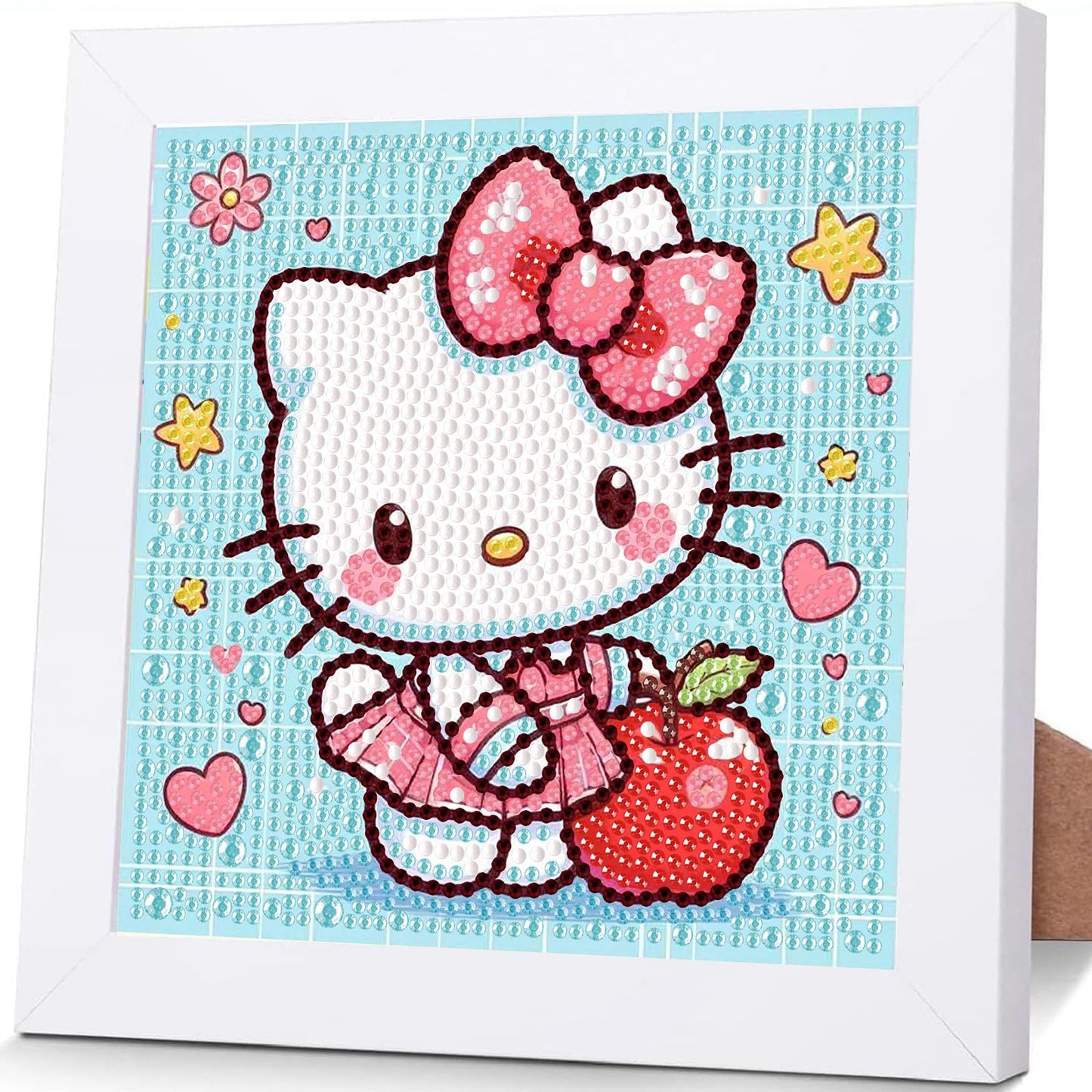 Sretoul Cartoon Diamond Art Kit for Kids with Frame – Easy DIY Crystal Art for Ages 4–12