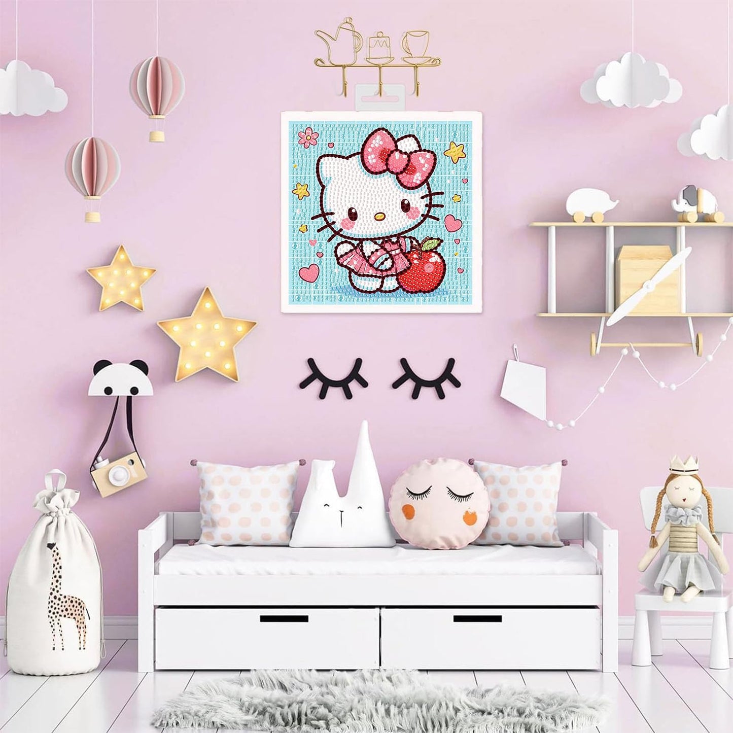 Sretoul Cartoon Diamond Art Kit for Kids with Frame – Easy DIY Crystal Art for Ages 4–12