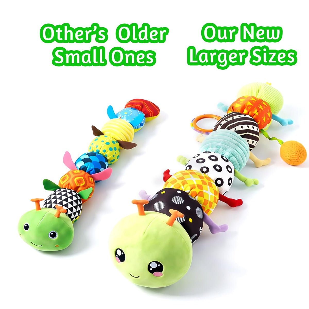 SRICH Baby Musical Plush Caterpillar Toy — 0-12 Months, Tummy Time & Head-Lifting Sensory Toy