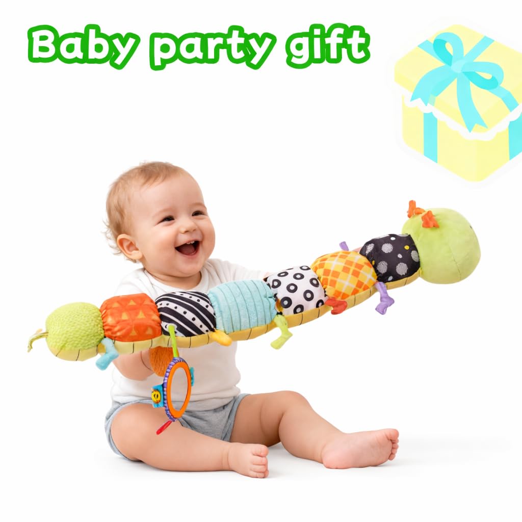 SRICH Baby Musical Plush Caterpillar Toy — 0-12 Months, Tummy Time & Head-Lifting Sensory Toy