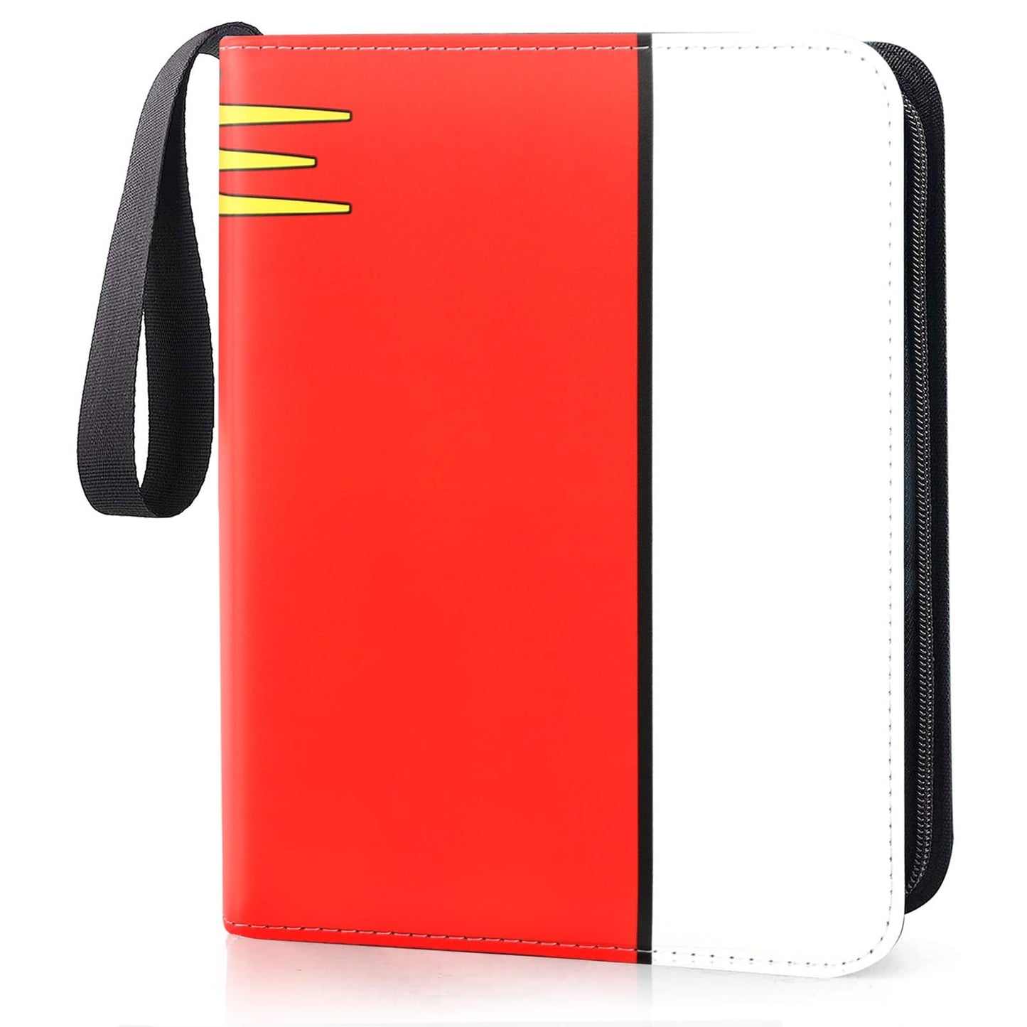 SRISE Card Binder 4-Pocket – 400 Cards, 50 Removable Sleeves, Zippered PU Leather Album, L-Green
