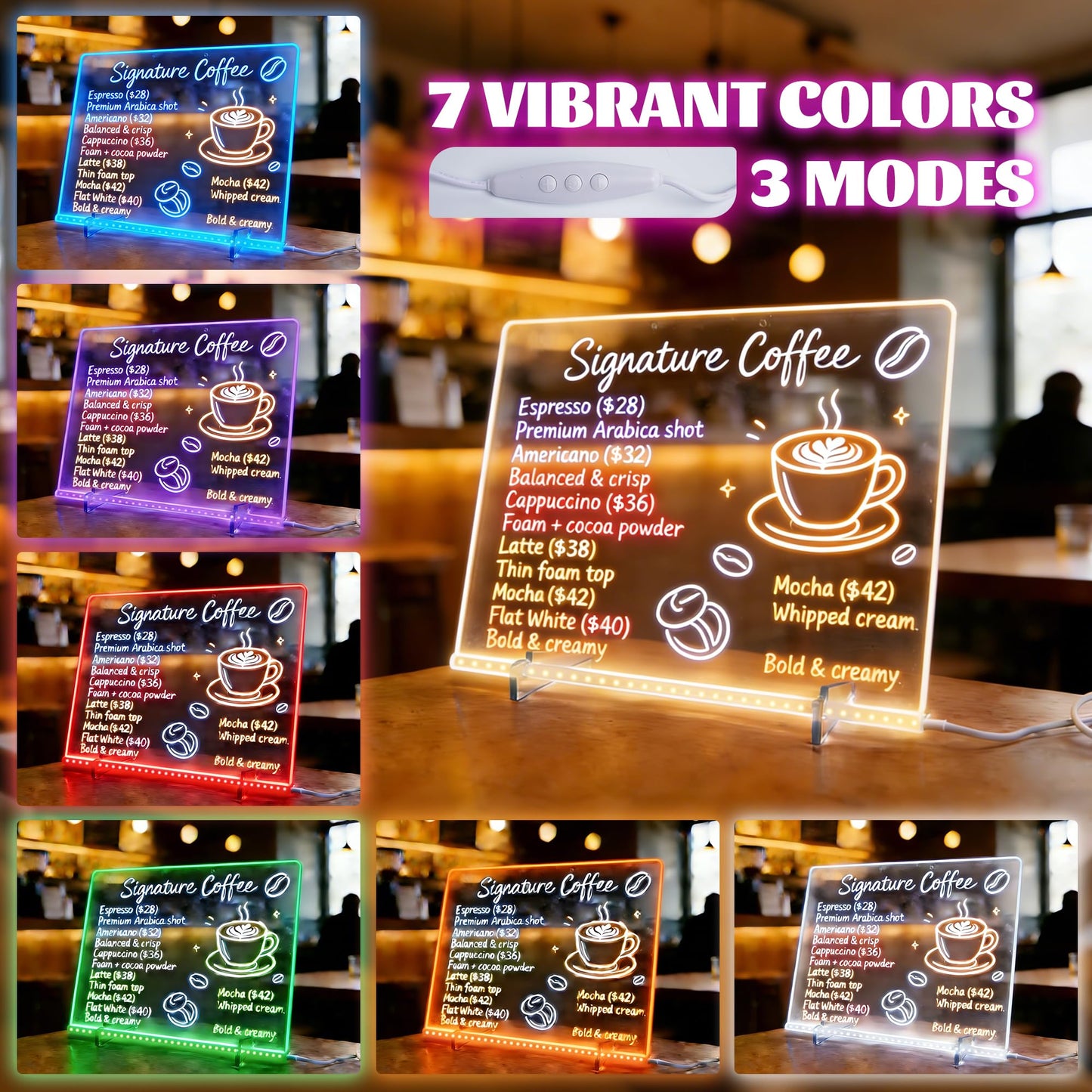 Srkmxzr LED Drawing Board 2 Pack — 14x10 Inch Glow Lumiboards with 7 Colors & 14 Markers