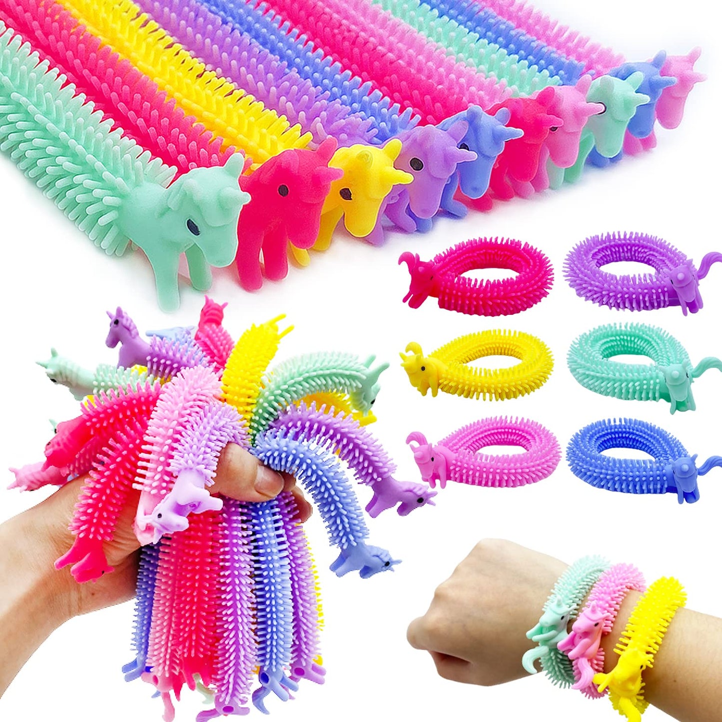 Srmayyi 20 Pack Stretchy String Fidget Toys for Sensory Play & Stress Relief