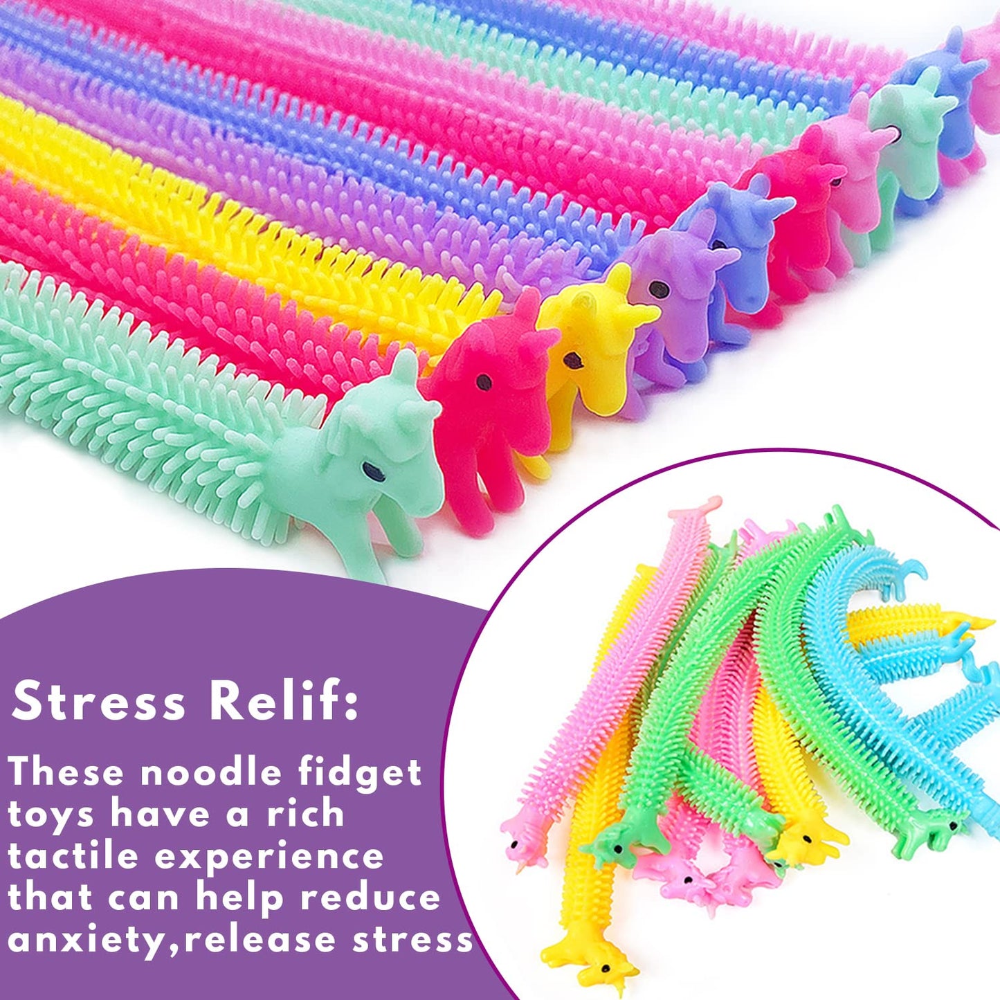 Srmayyi 20 Pack Stretchy String Fidget Toys for Sensory Play & Stress Relief