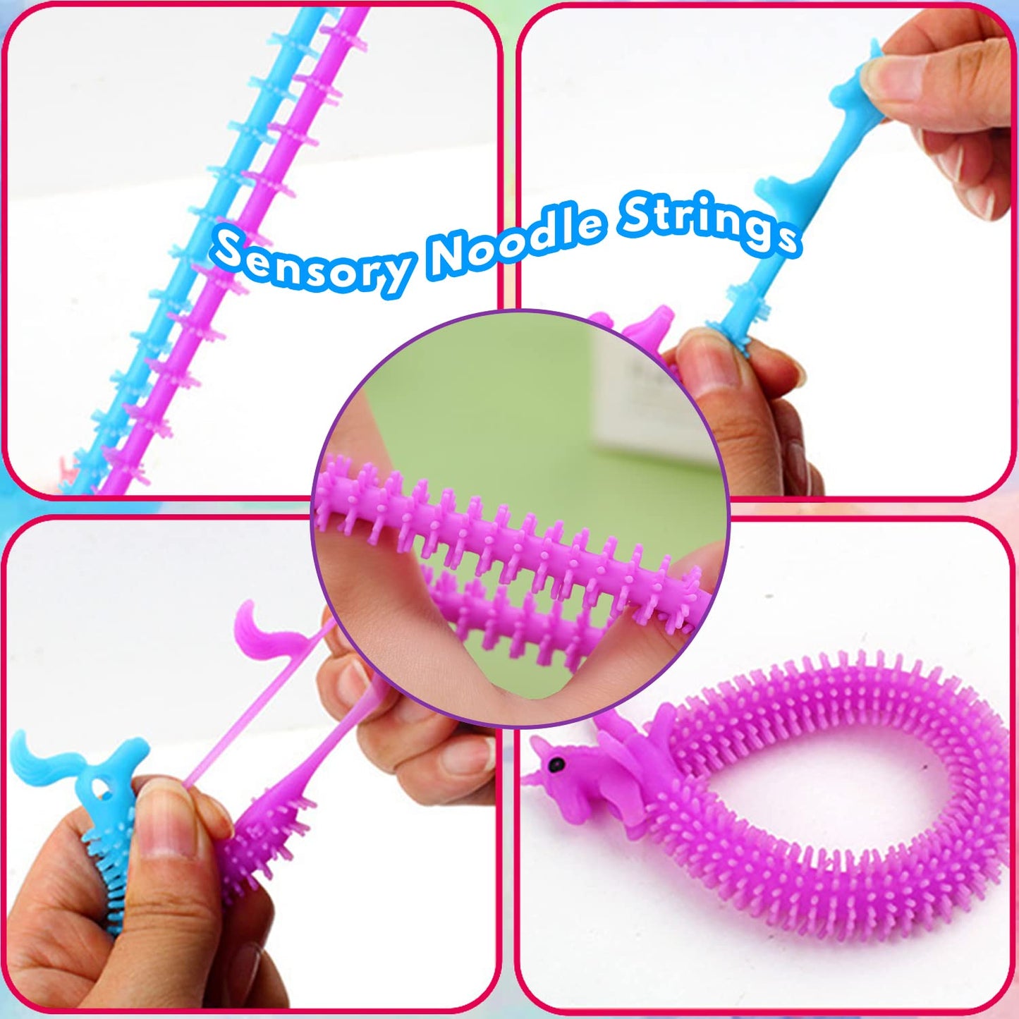 Srmayyi 20 Pack Stretchy String Fidget Toys for Sensory Play & Stress Relief