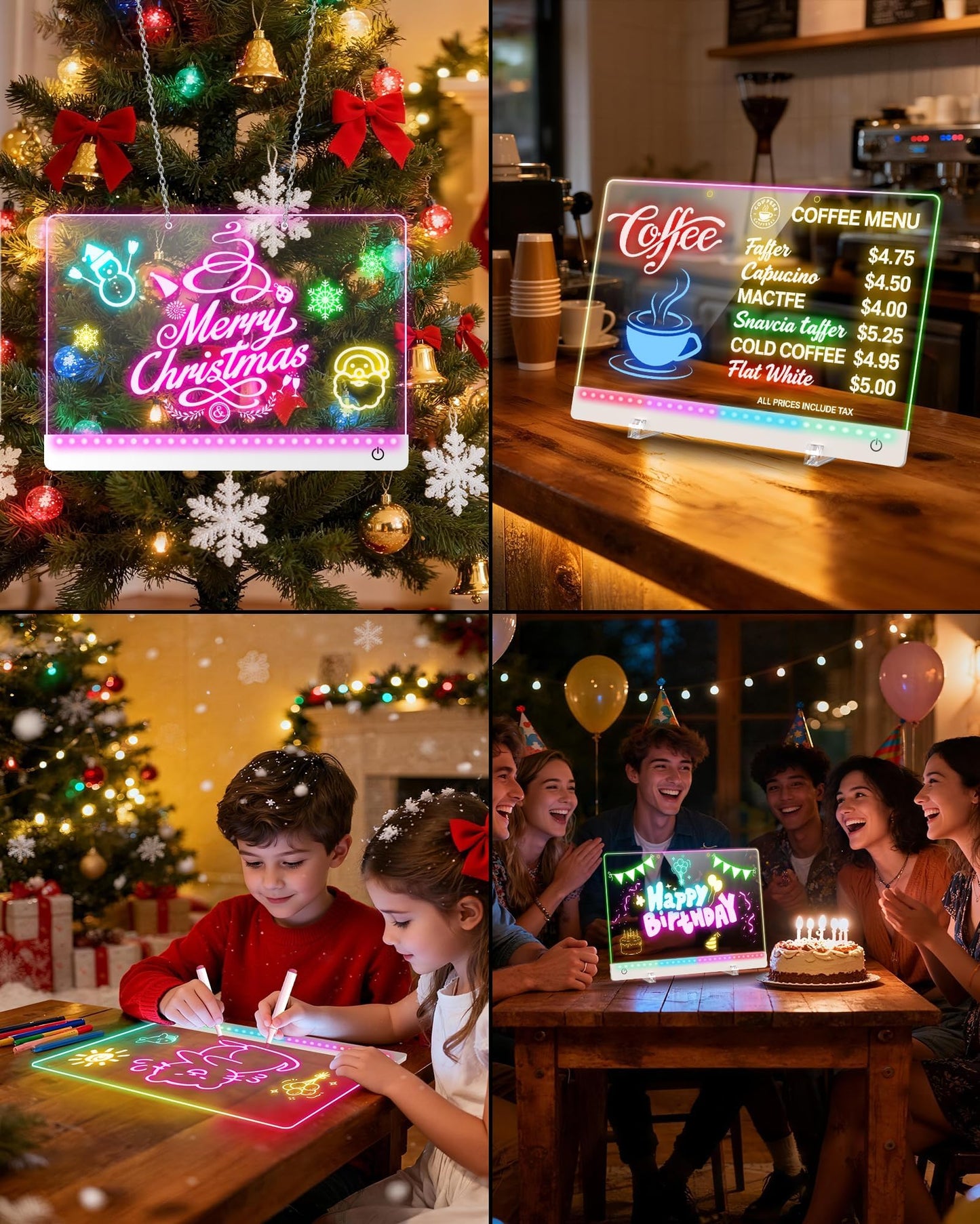 Rechargeable 17-Inch LED Drawing Board for Kids – SROT, 7 Colors, 5 Light Modes, 12-Marker Set