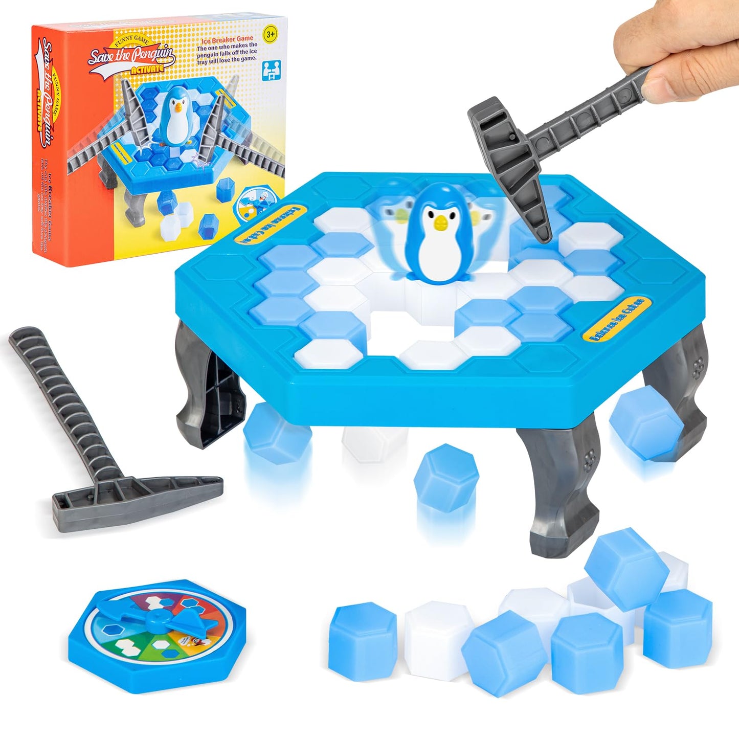 SS Save Penguin on Ice Game – Family Penguin Trap Puzzle for Kids & Parents