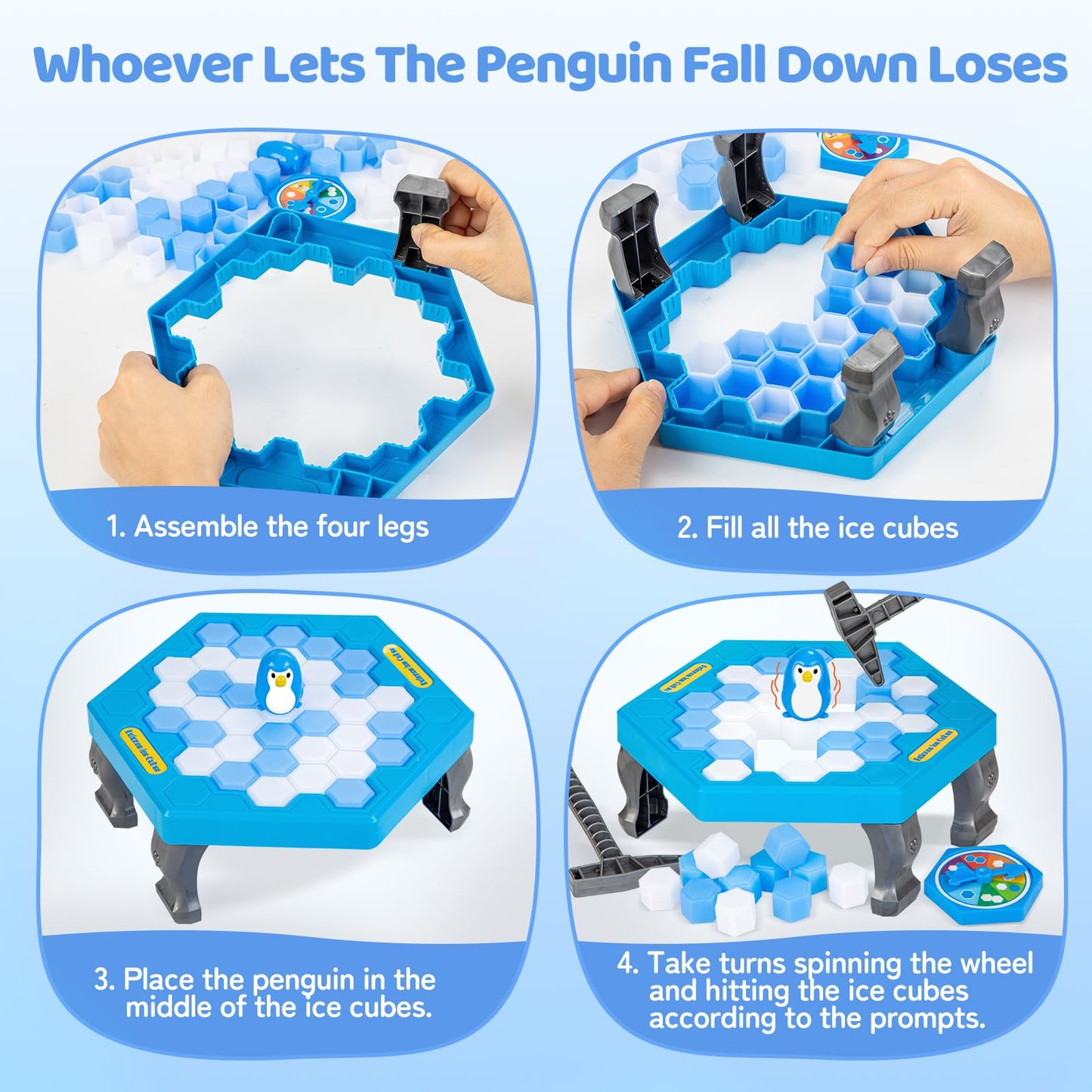 SS Save Penguin on Ice Game – Family Penguin Trap Puzzle for Kids & Parents