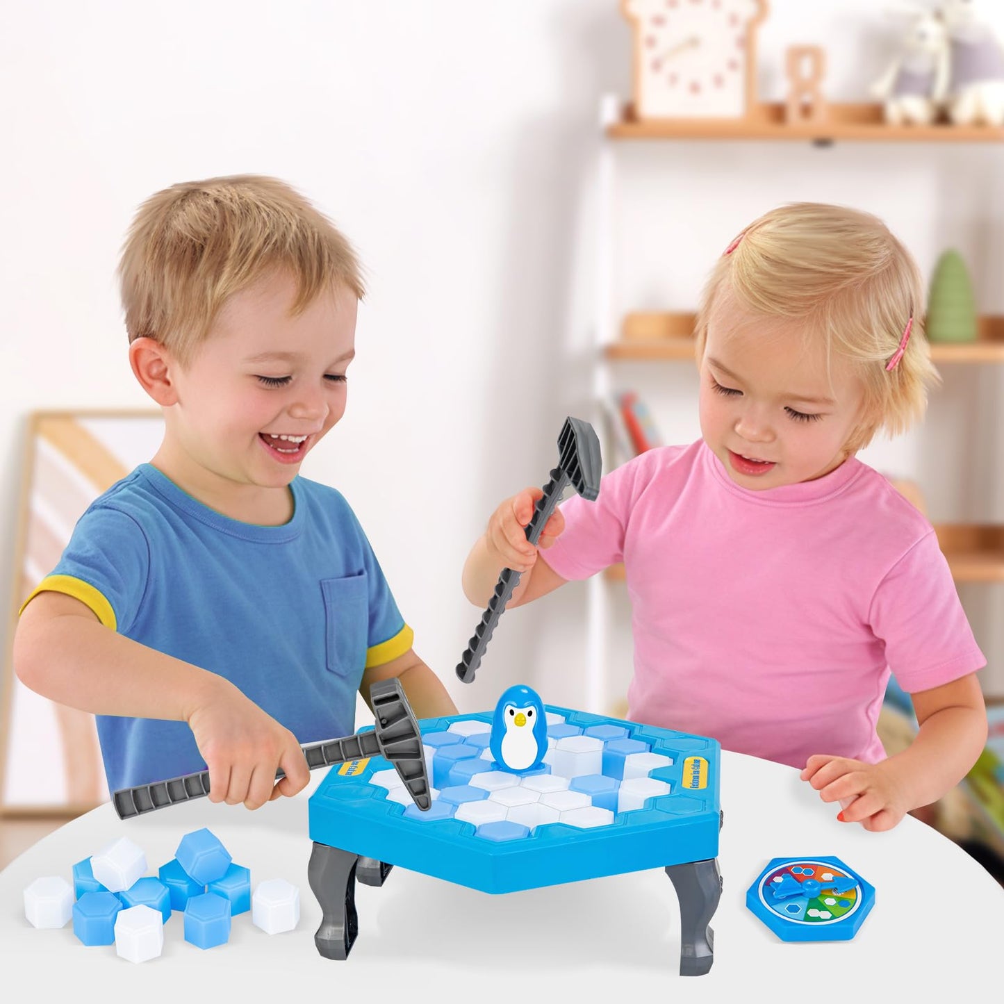 SS Save Penguin on Ice Game – Family Penguin Trap Puzzle for Kids & Parents