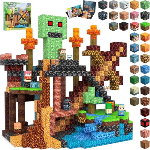 SSAWER Magnetic Blocks Toys for Kids – 100 Pcs Building Set (Underworld)