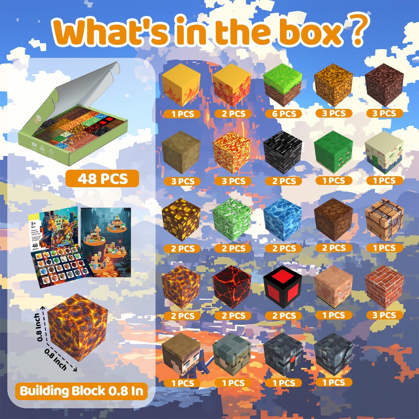 SSAWER Magnetic Blocks – 48 PCS STEM Toys for Kids Aged 4-8