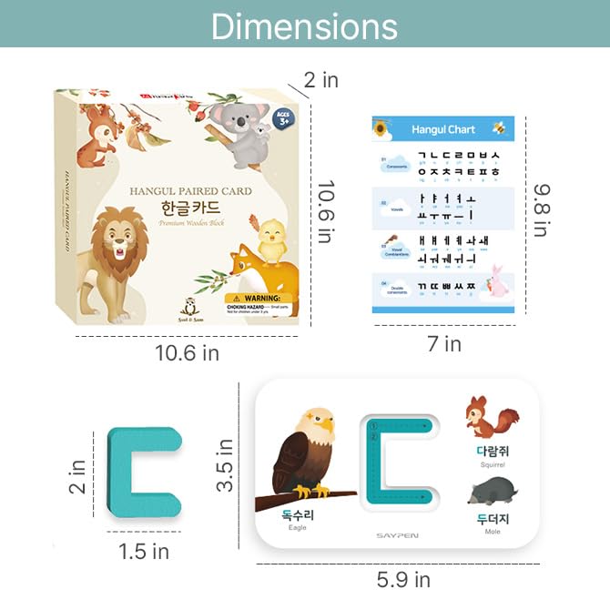 SSol & Sam Hangul Alphabet Learning Toys – Korean Letters & Flash Cards for Kids