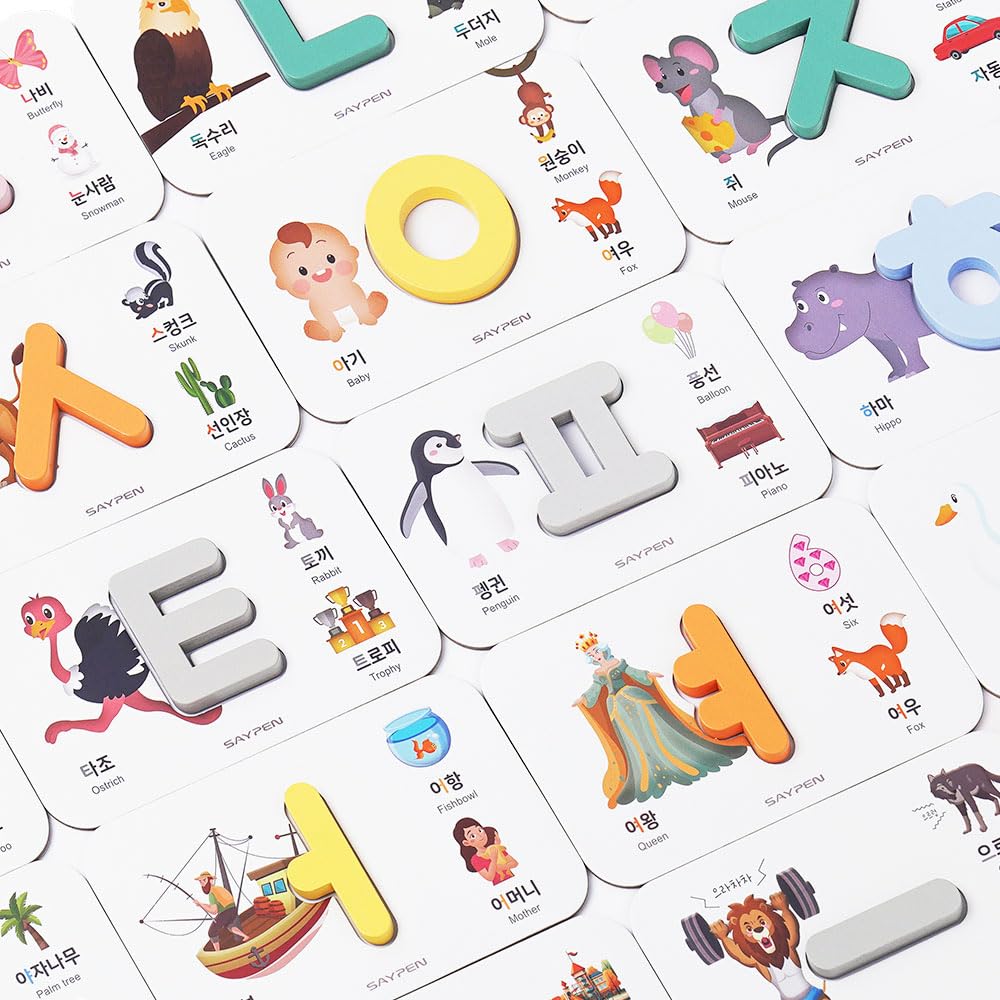 SSol & Sam Hangul Alphabet Learning Toys – Korean Letters & Flash Cards for Kids