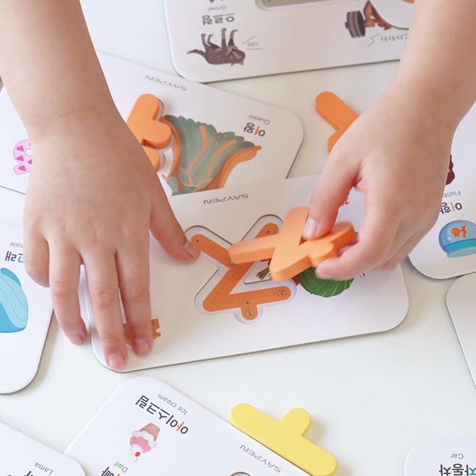 SSol & Sam Hangul Alphabet Learning Toys – Korean Letters & Flash Cards for Kids