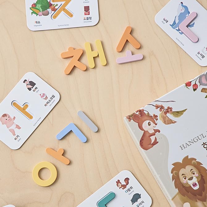 SSol & Sam Hangul Alphabet Learning Toys – Korean Letters & Flash Cards for Kids