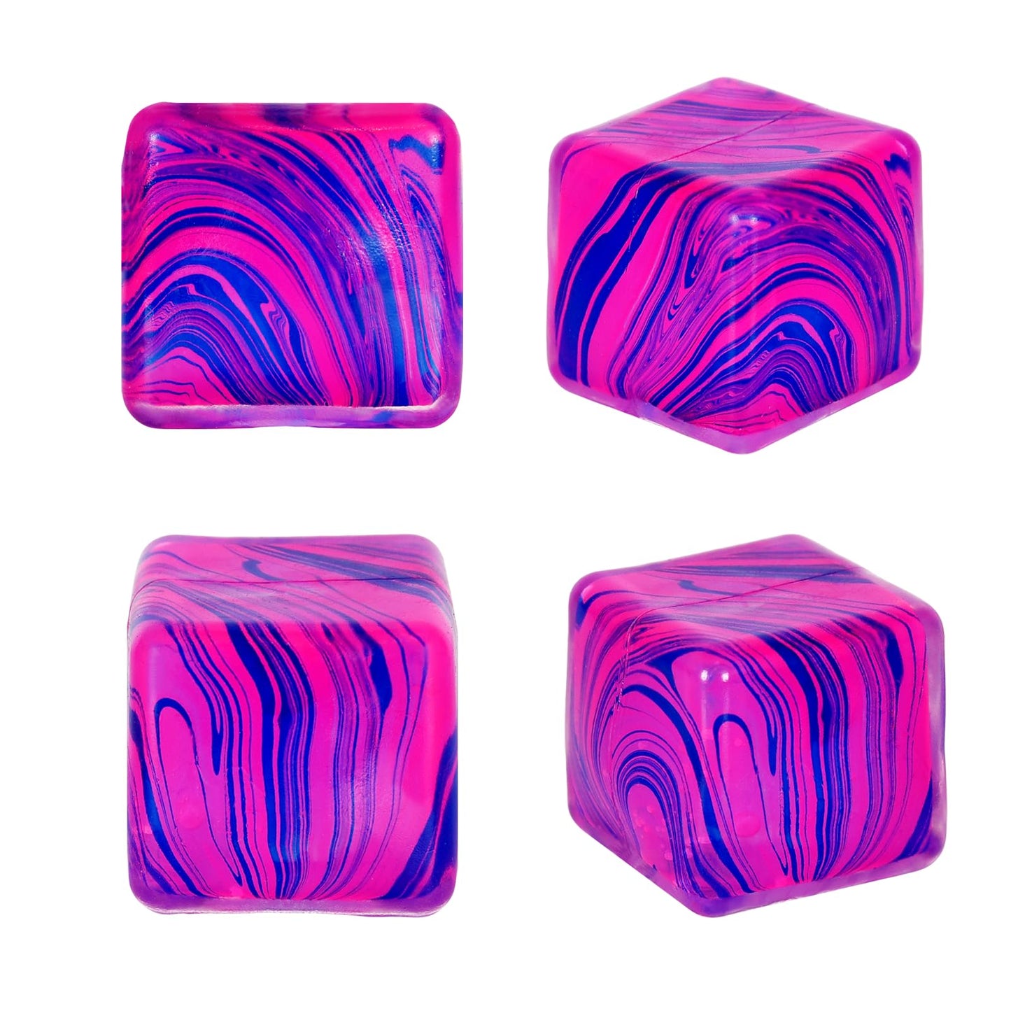 Ssqauvig Squishy Stress Cube — 1.38in Ice Cube Fidget Toy (Purple)