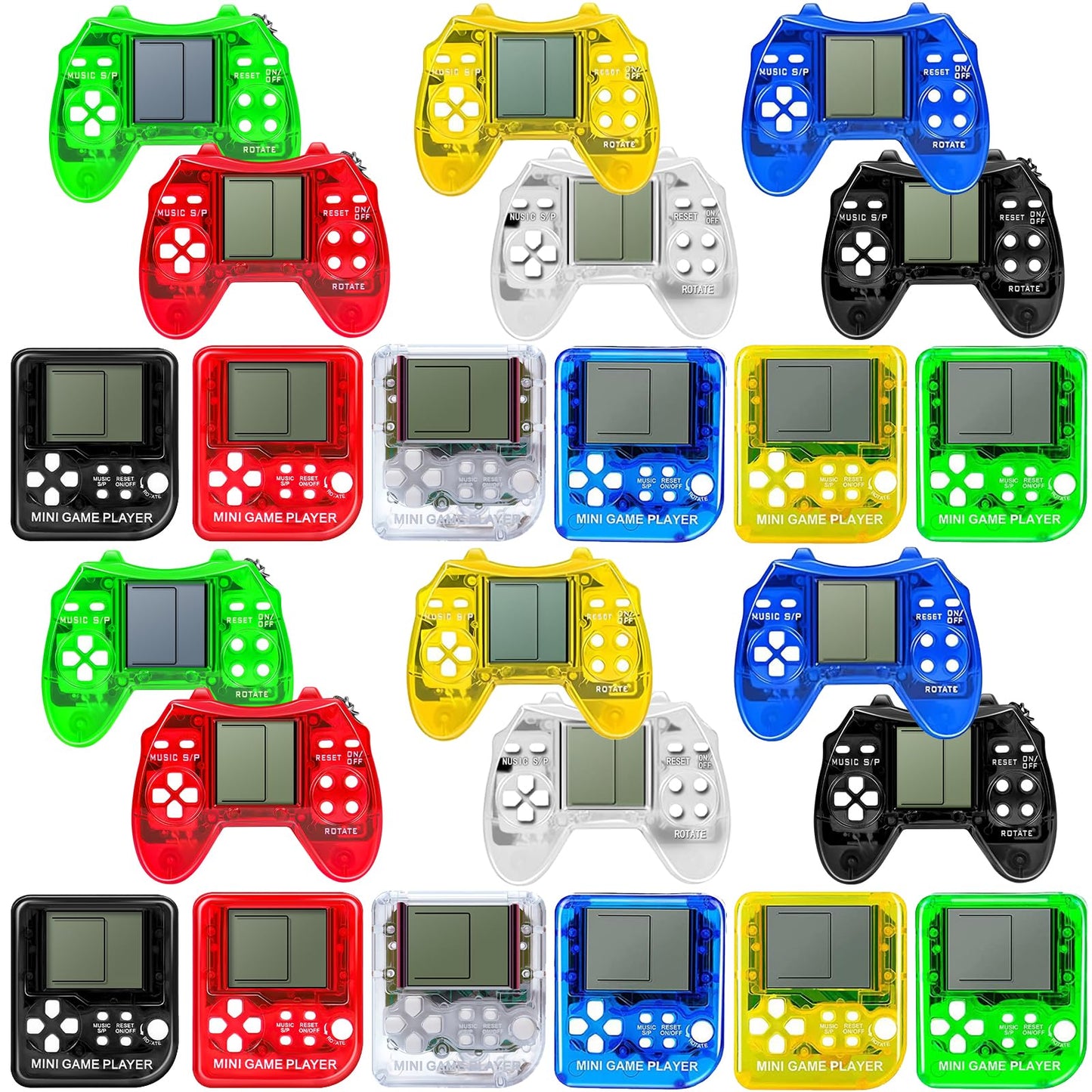 SSRMX 24Pcs Video Game Keychains — Arcade Party Favors for Kids & Birthday Supplies