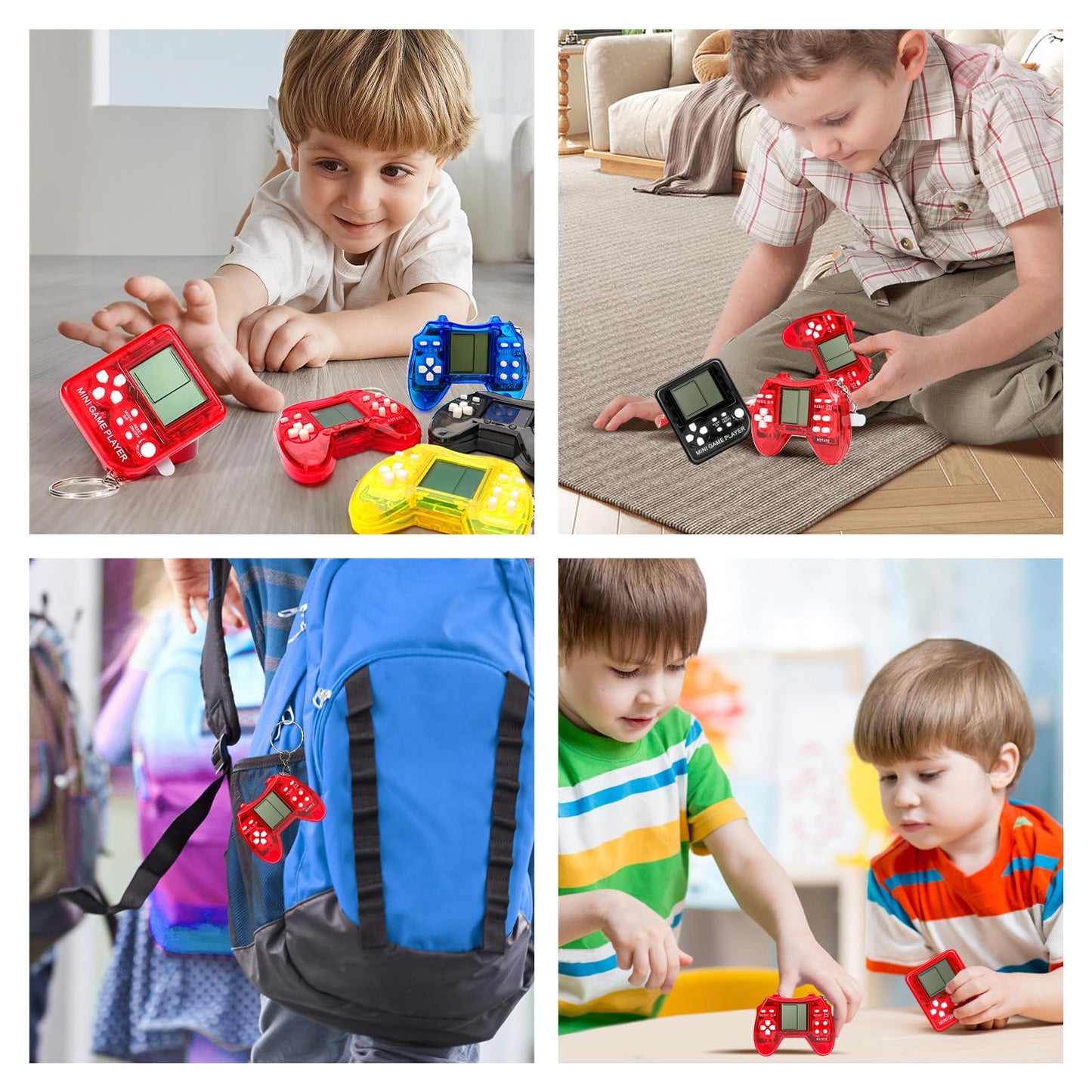 SSRMX 24Pcs Video Game Keychains — Arcade Party Favors for Kids & Birthday Supplies
