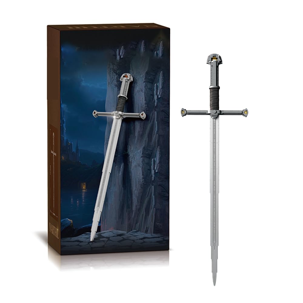 STADREWVY Long Sword Building Block Set – Medieval Fantasy Knight's Sword Model for Display