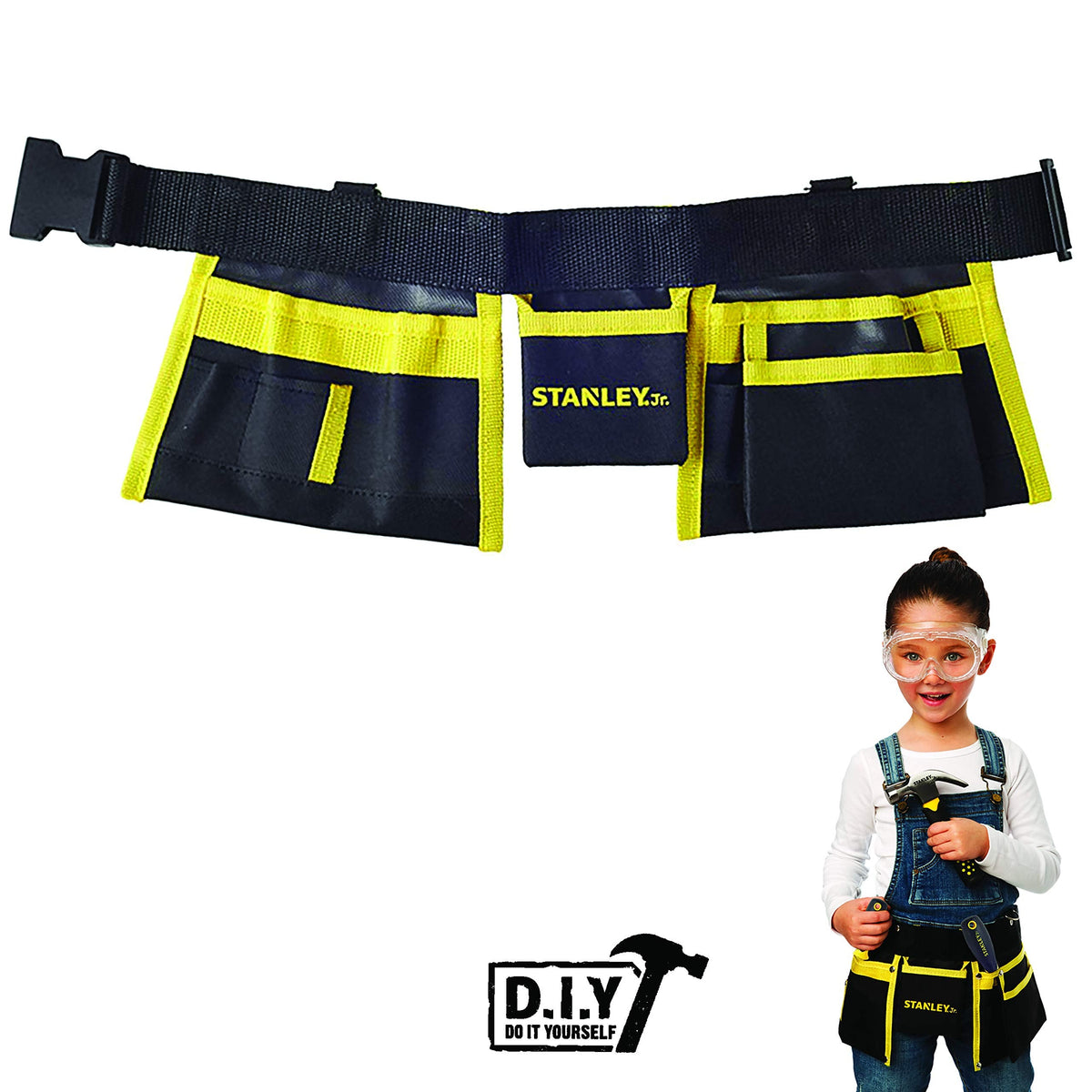 STANLEY Jr. Tool Belt & Tools for Ages 5+ (T010M-Sy) – Mixed