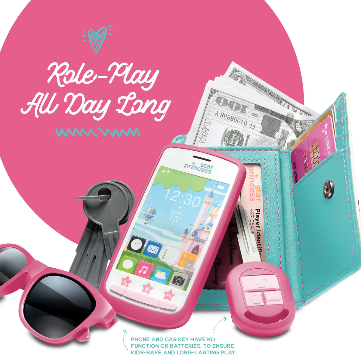 Star Princess Little Girls' Play Purse — Pretend Play Accessories (Ages 3-8)