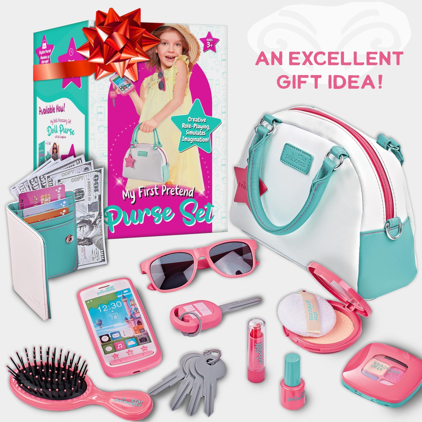 Star Princess Little Girls' Play Purse — Pretend Play Accessories (Ages 3-8)