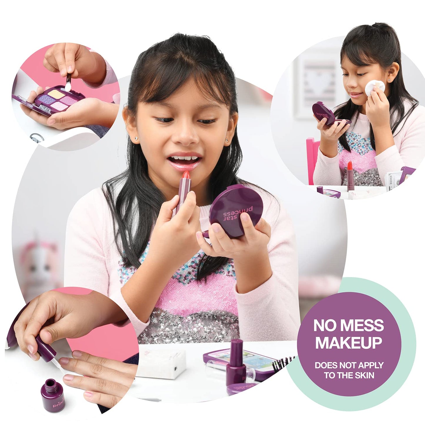 Star Princess Play Purse – Dress-Up Toys for Girls with Phone & Faux Makeup
