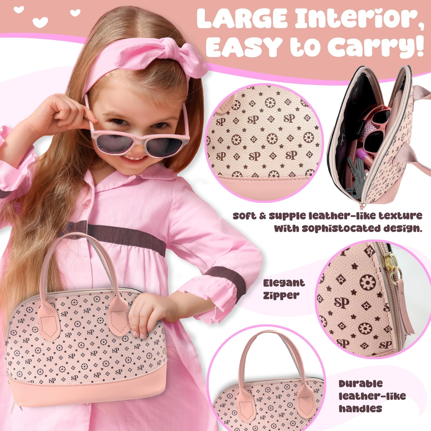 Star Princess Play Purse for Little Girls – Complete Pretend Play Set with Bag, Phone, Wallet & More
