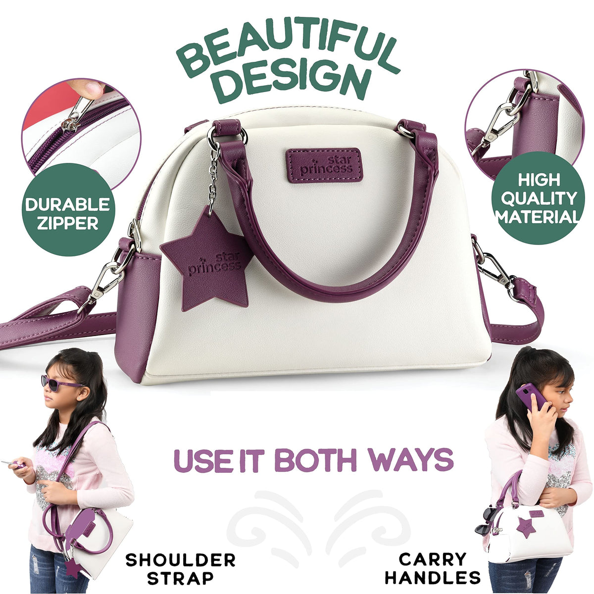 Star Princess Play Purse – Dress-Up Toys for Girls with Phone & Faux Makeup