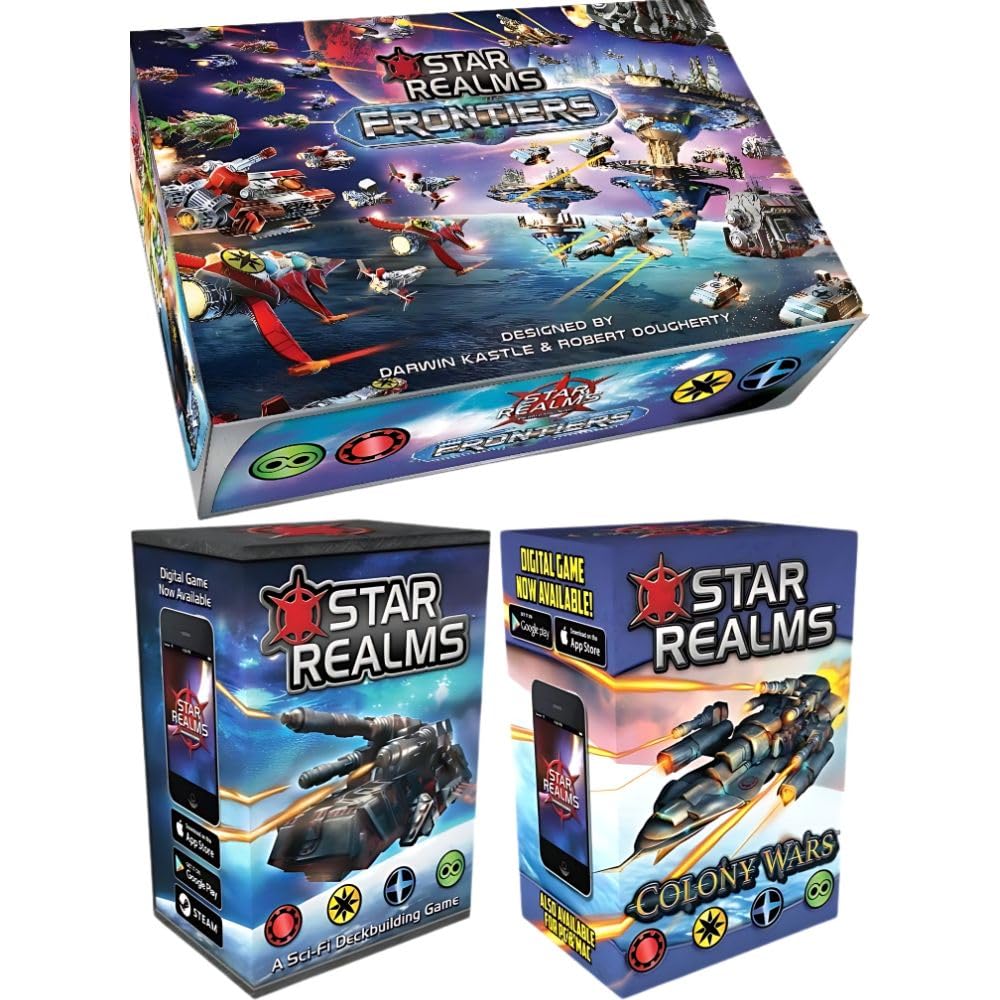 Star Realms Boxed Sets Bundle — Core Game, Colony Wars & Frontiers (3-Item Bundle)
