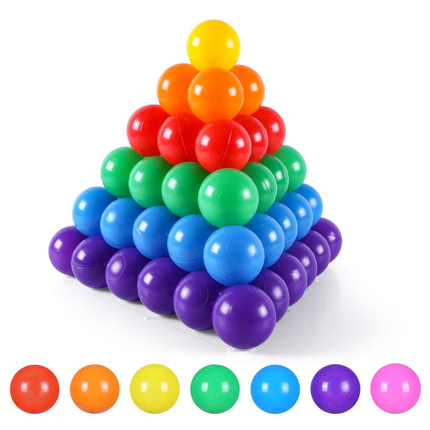 STARBOLO Ball Pit Balls – 100-Piece Crush-Proof Ocean Color Set (7 Colors)