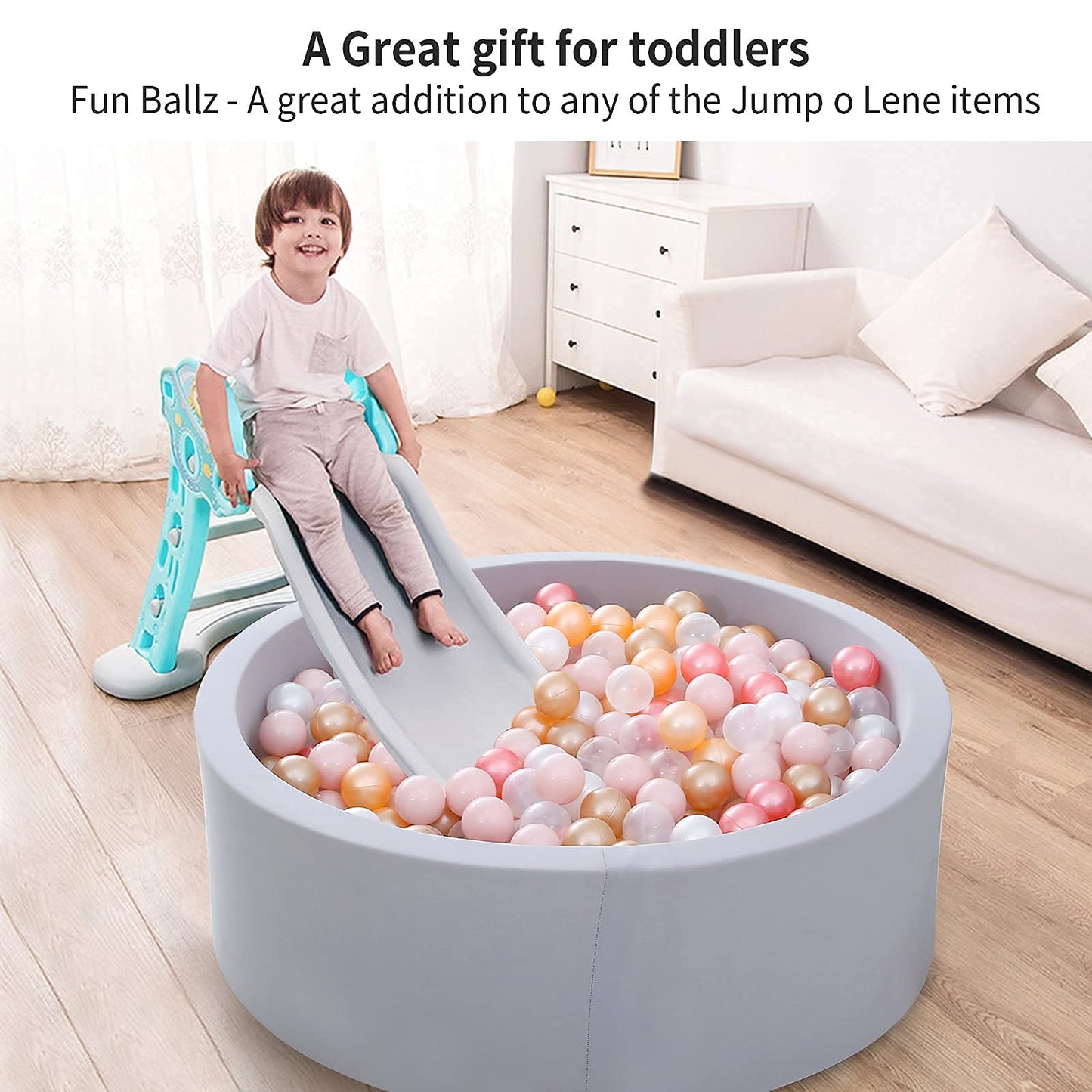 STARBOLO Ball Pit Balls Pack of 100 – Pearl 6 Colors, BPA & Phthalate Free