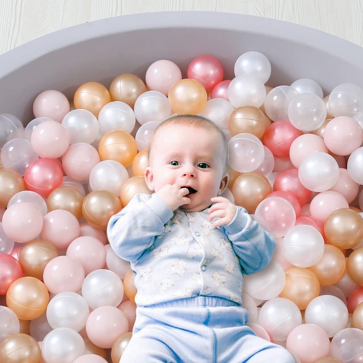 STARBOLO Ball Pit Balls Pack of 100 – Pearl 6 Colors, BPA & Phthalate Free
