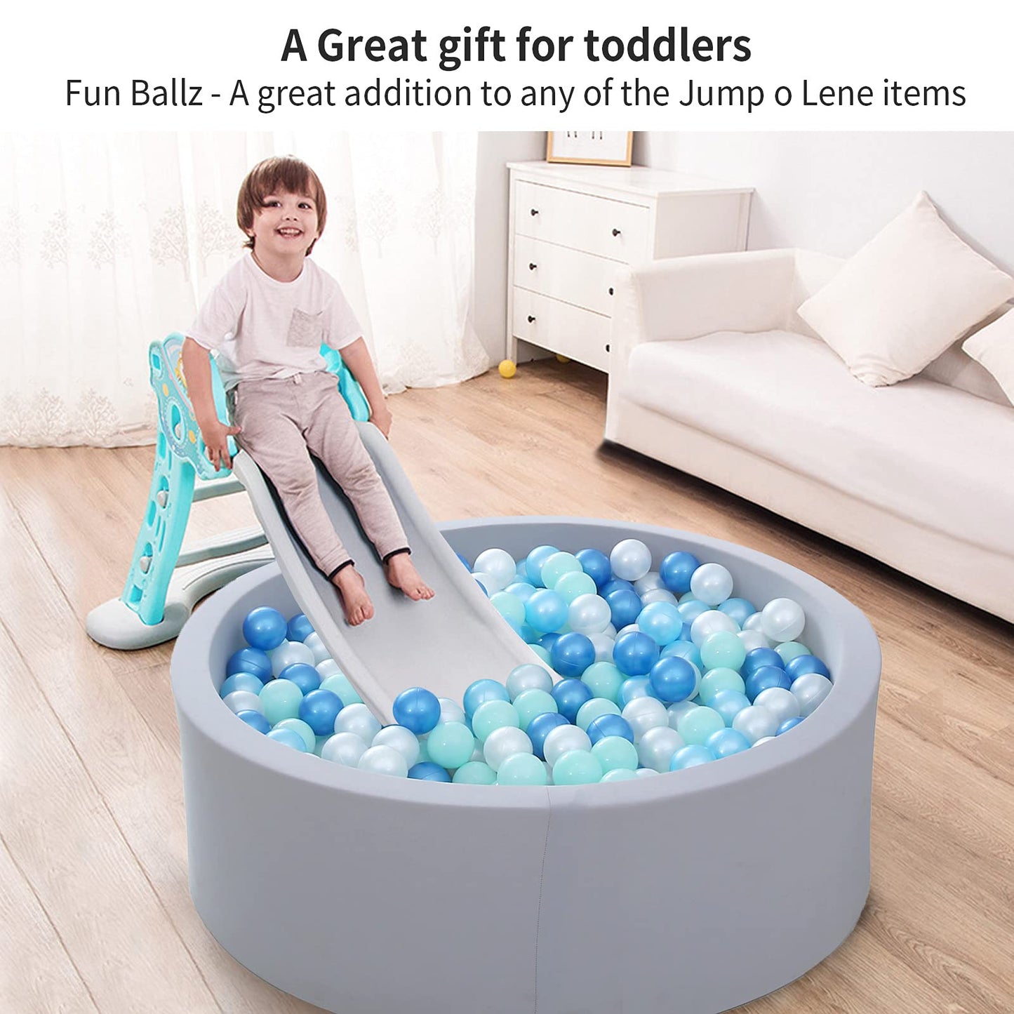 STARBOLO Ball Pit Balls - 200pcs, Pearl Colors, BPA & Phthalate Free, 2.2in