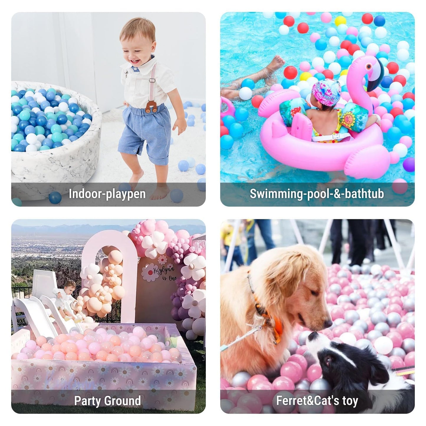 STARBOLO Ball Pit Balls – 100/200/500pcs | Phthalate-Free, BPA-Free, Non-Toxic Play