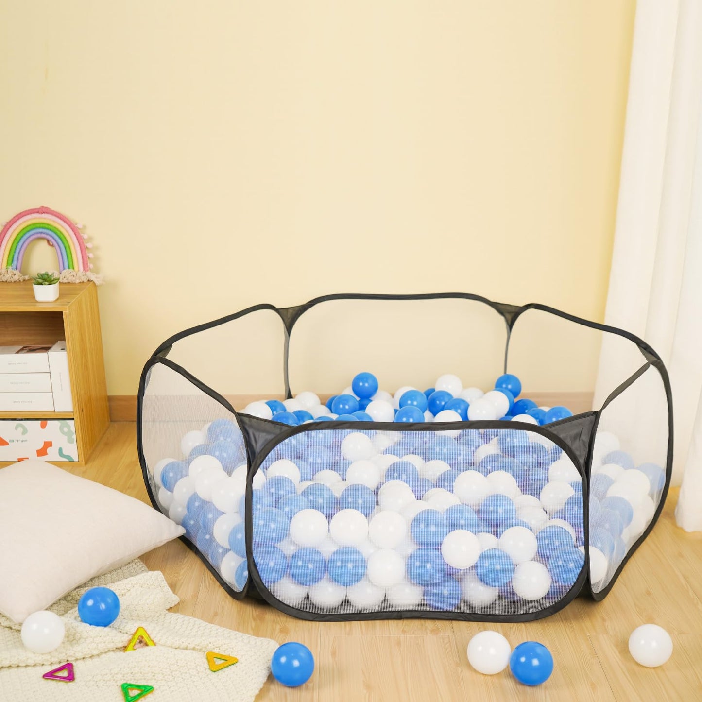 STARBOLO Kids Ball Pit Play Tent – Foldable Ball Pool for Toddlers (Black)
