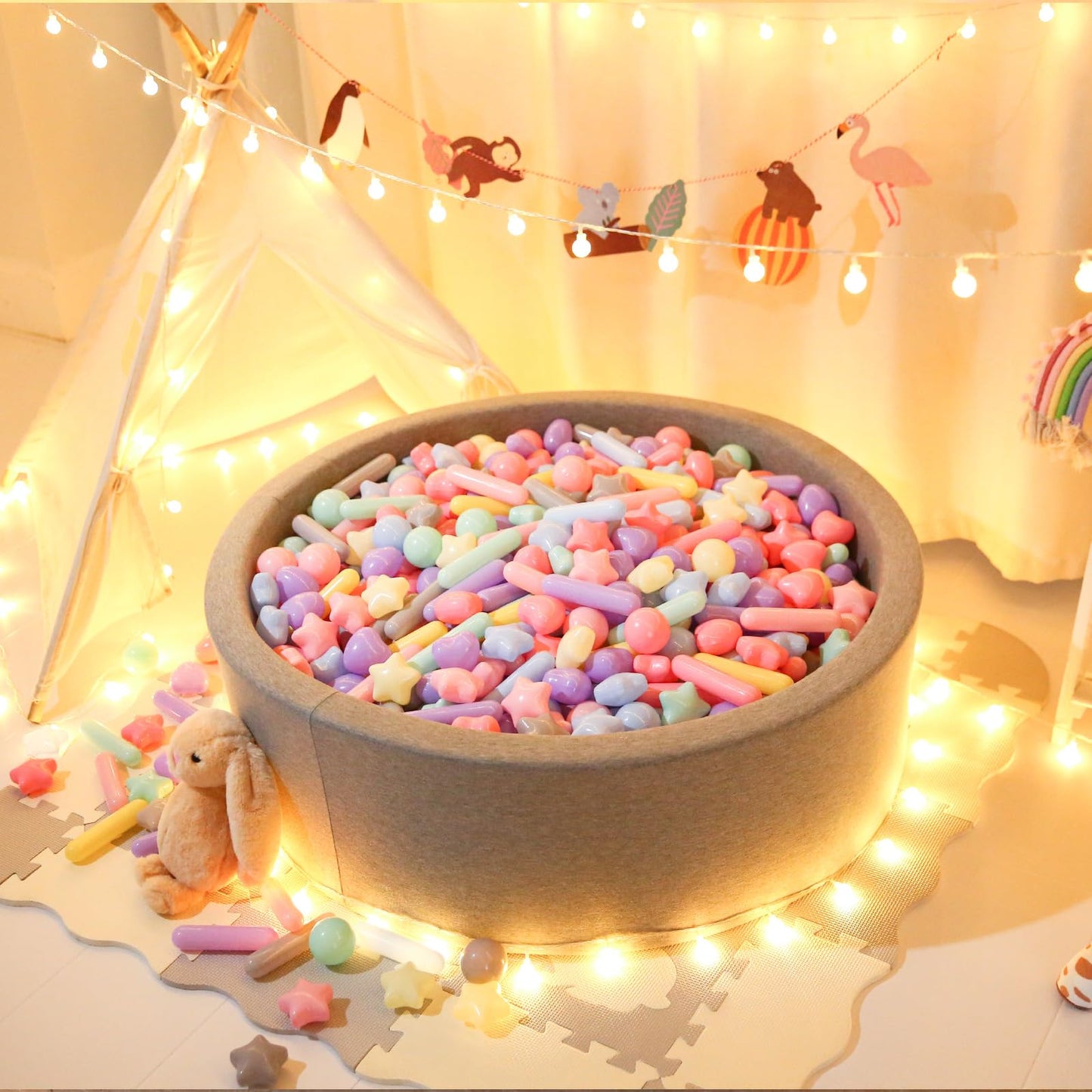 STARBOLO Macaron Ball Pit Balls – 200 Crush-Proof Toddler Ball Pit Toys