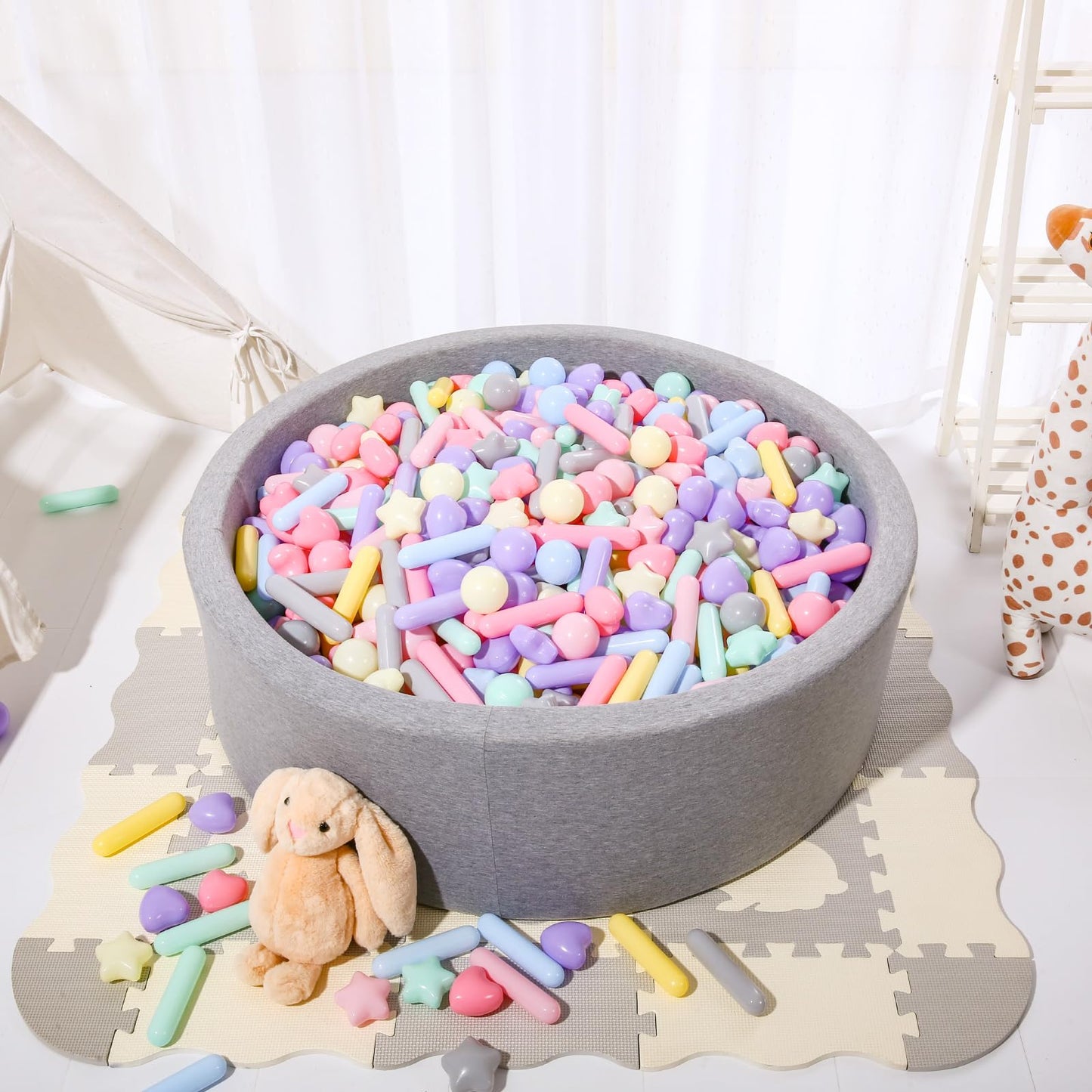 STARBOLO Macaron Ball Pit Balls – 200 Crush-Proof Toddler Ball Pit Toys